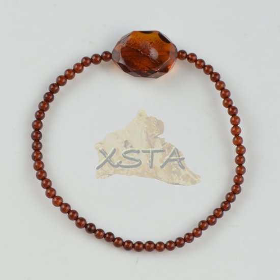Light cherry amber beads bracelet for women